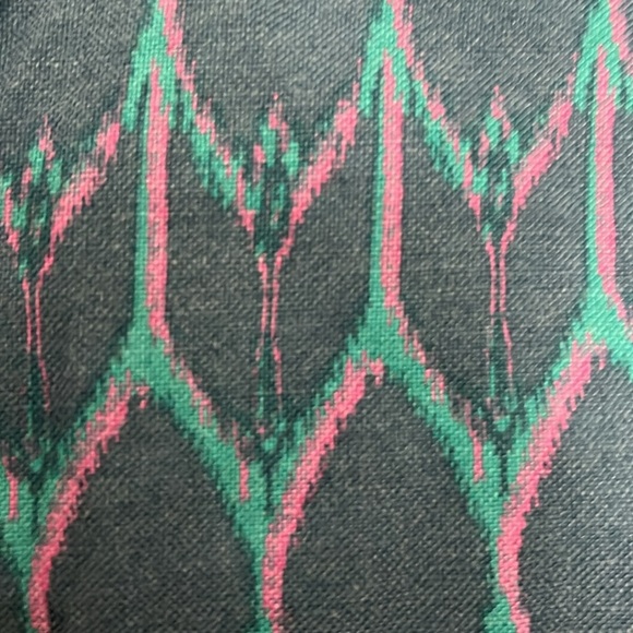 North Face Blue Turquoise & Green Linen Blend Shorts Size 10 Long Pink Pattern - Picture 7 of 7